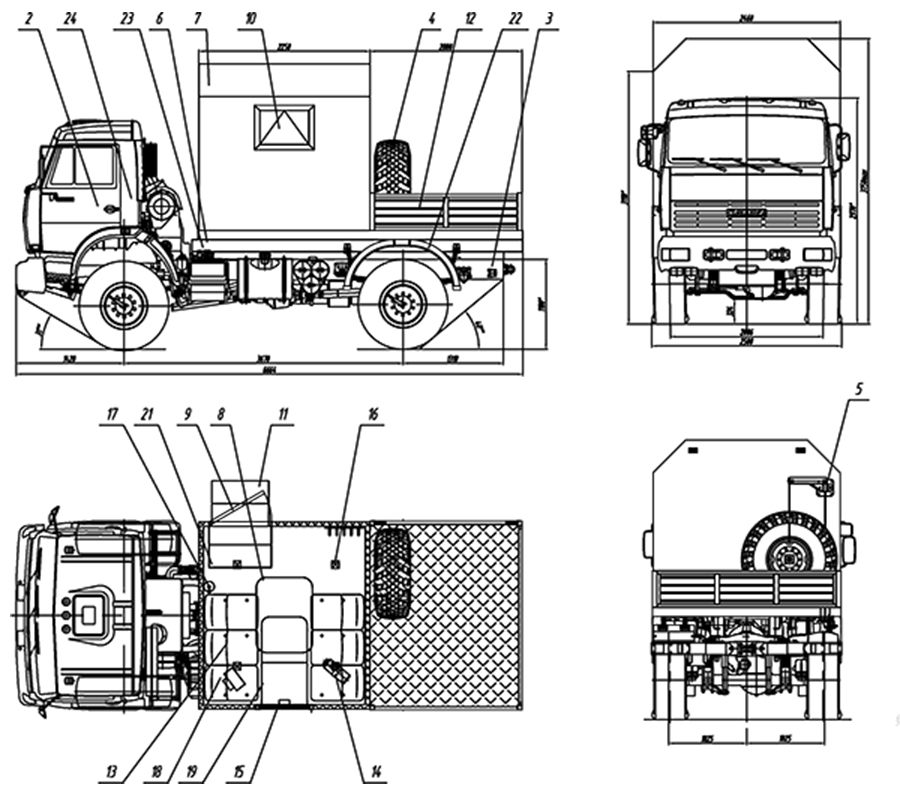 Камаз 4326 чертеж
